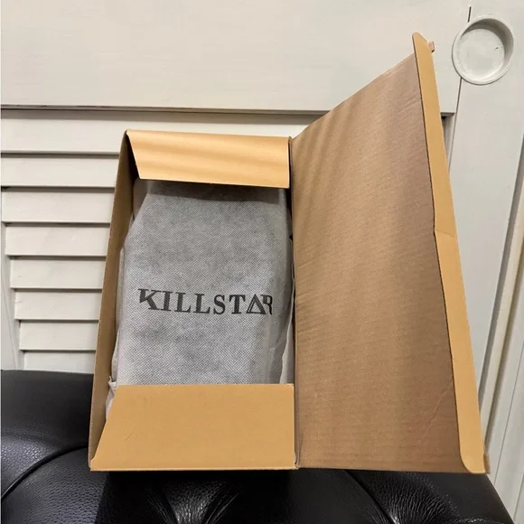 Killstar Black Velvet Casket Jewelry Box with Embroidered Silver Bat - Picture 5 of 6